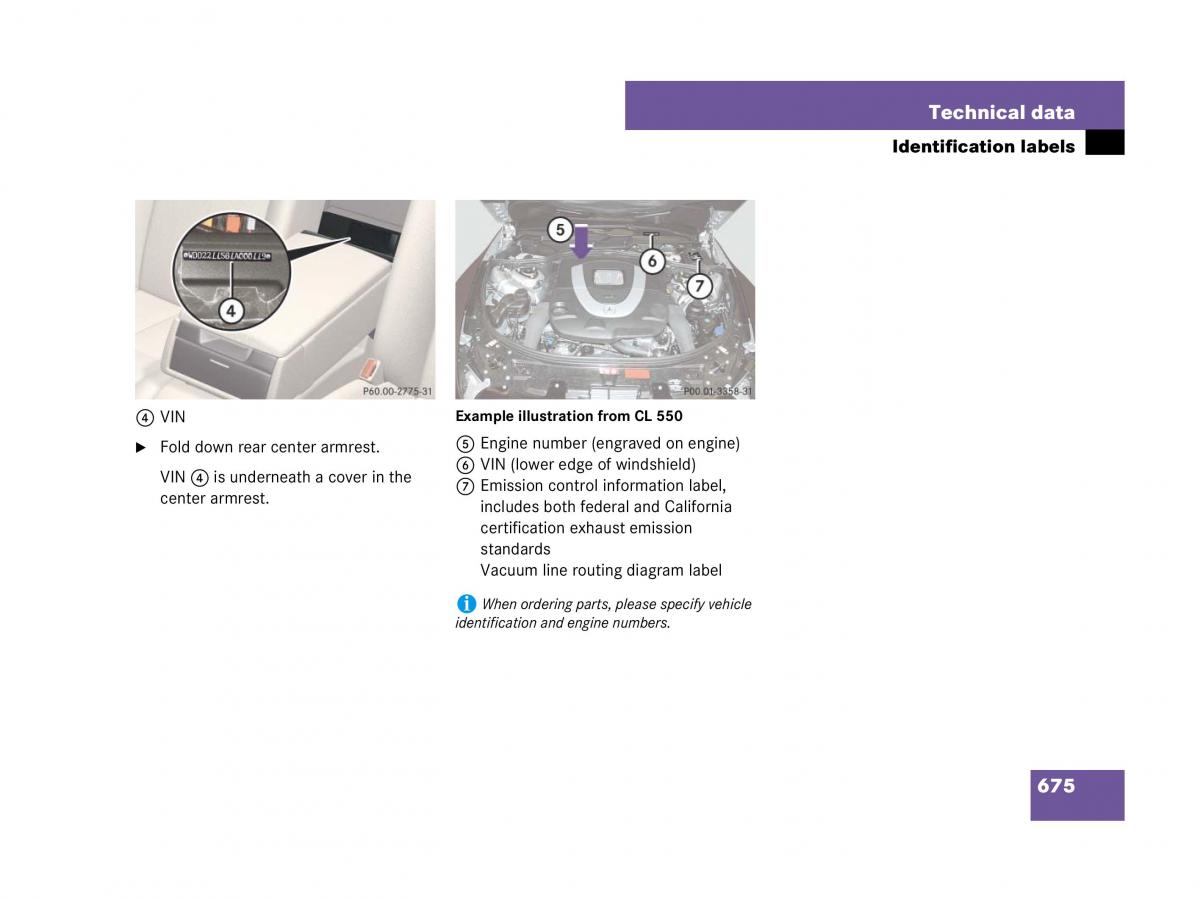 Mercedes Benz CL C216 owners manual / page 678