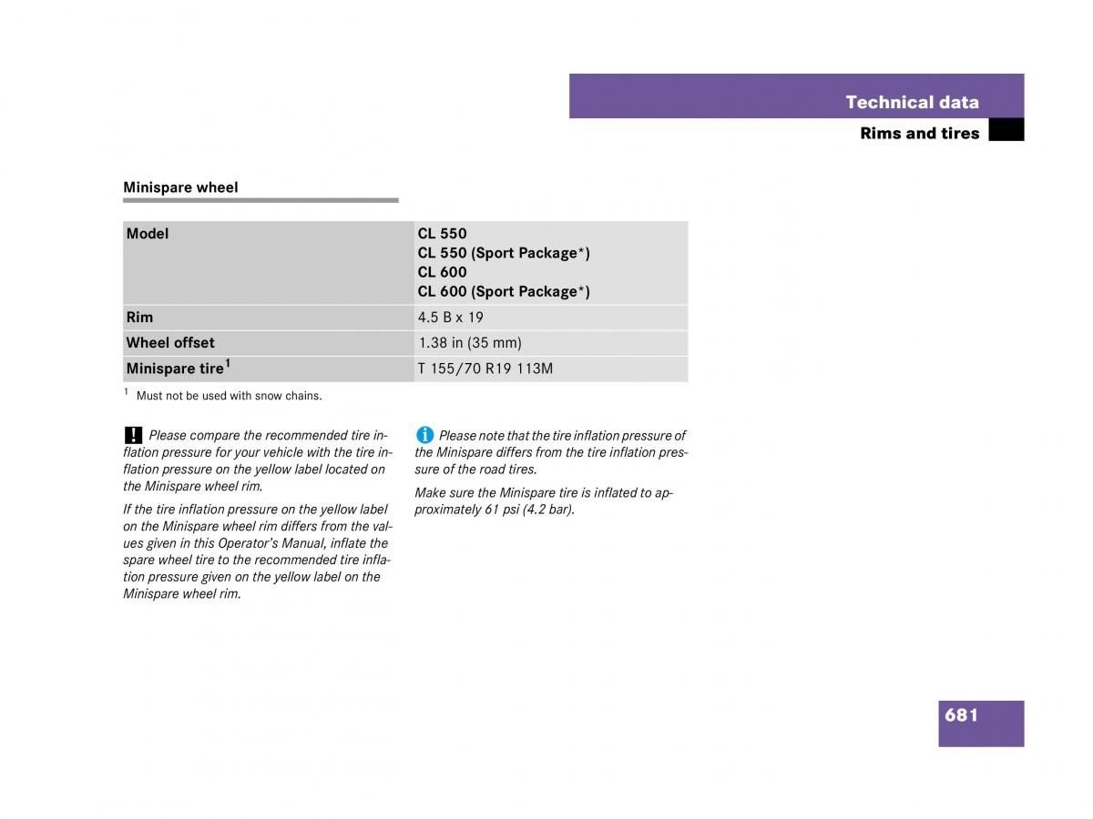 Mercedes Benz CL C216 owners manual / page 684