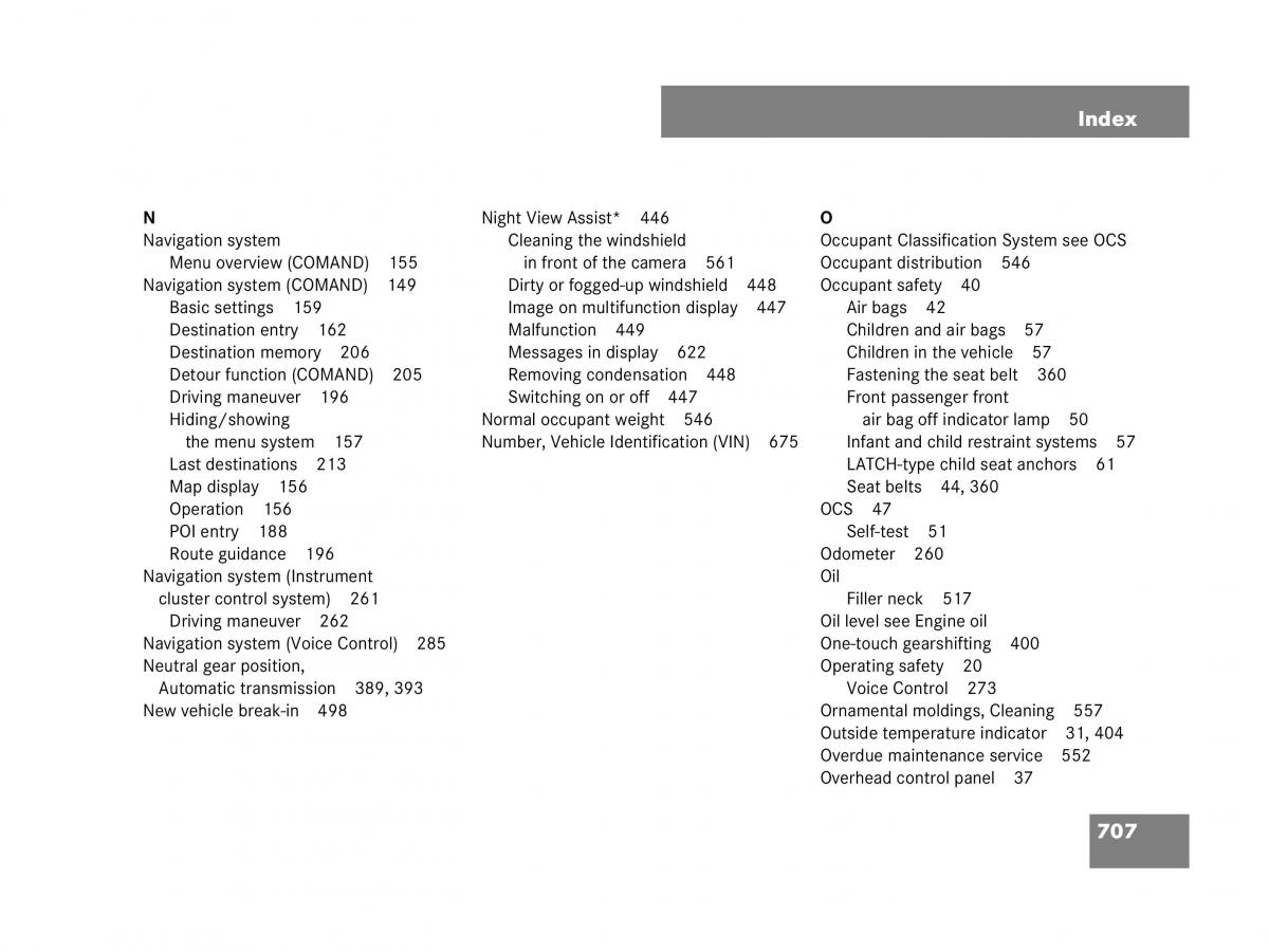 Mercedes Benz CL C216 owners manual / page 710