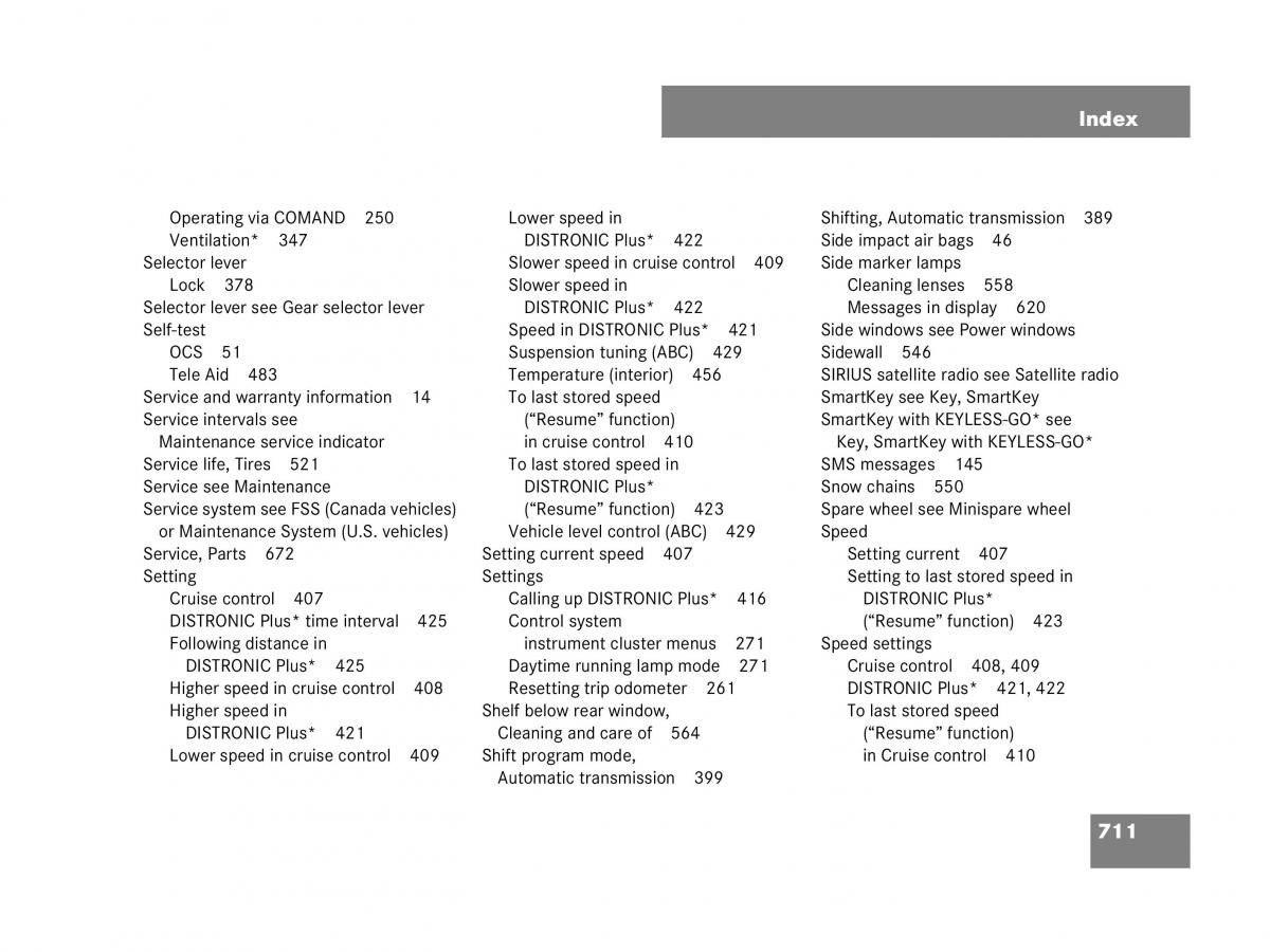 Mercedes Benz CL C216 owners manual / page 714