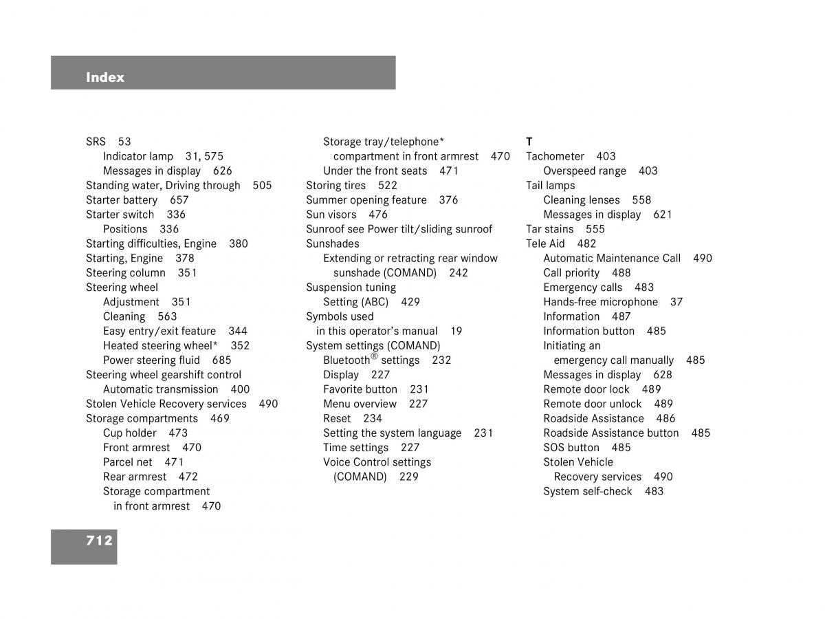 Mercedes Benz CL C216 owners manual / page 715