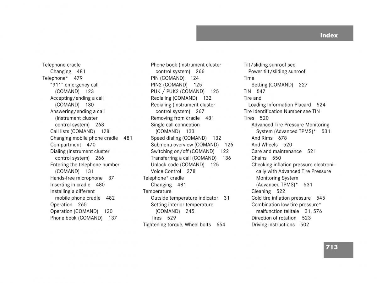 Mercedes Benz CL C216 owners manual / page 716