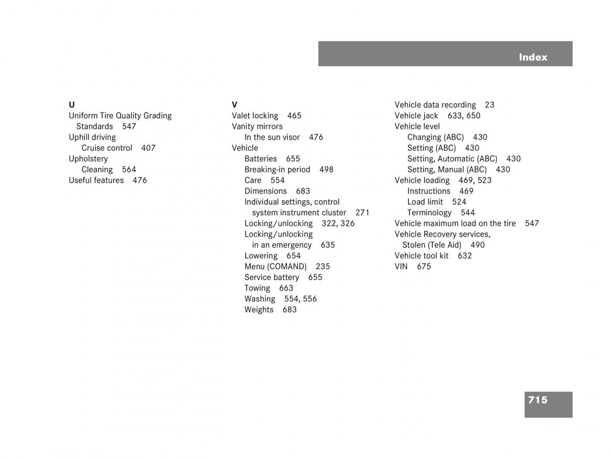 Mercedes Benz CL C216 owners manual / page 718