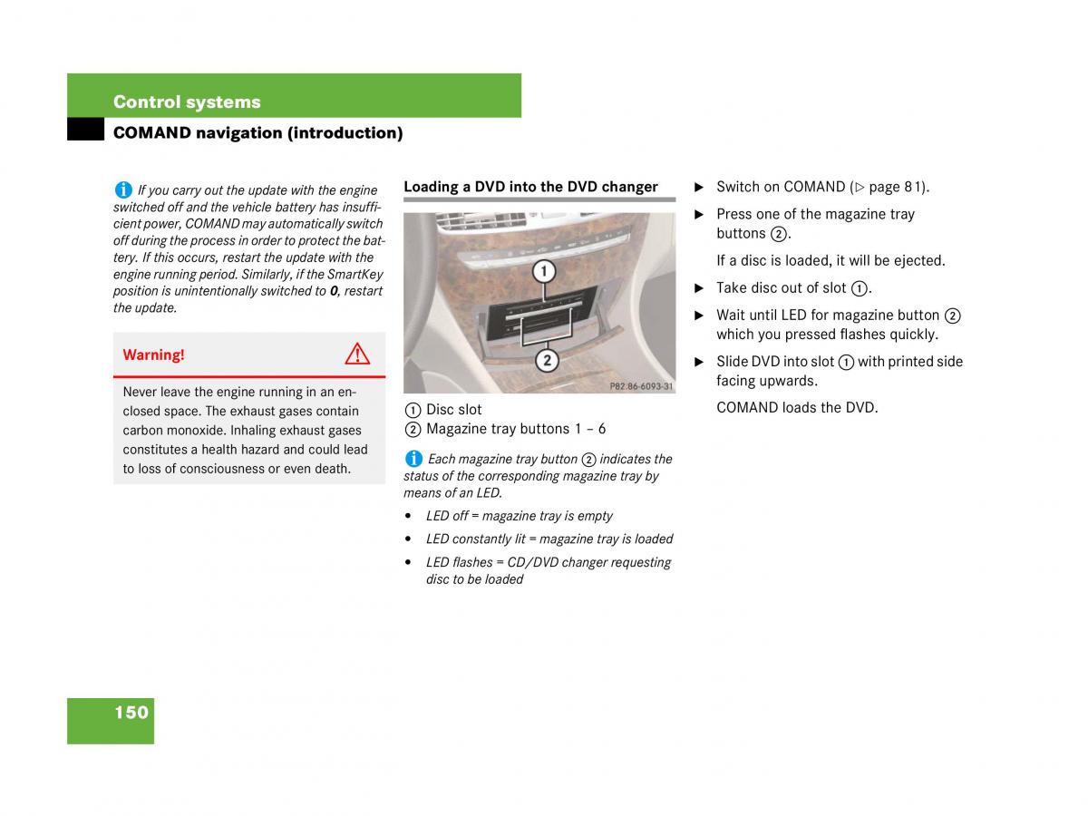 Mercedes Benz CL C216 owners manual / page 151