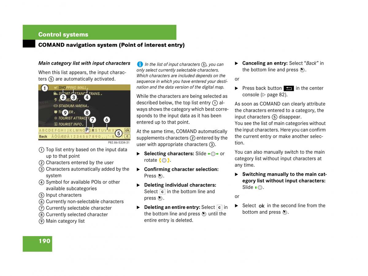 Mercedes Benz CL C216 owners manual / page 191