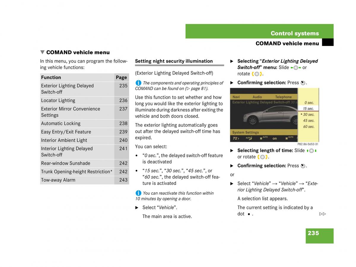 Mercedes Benz CL C216 owners manual / page 236