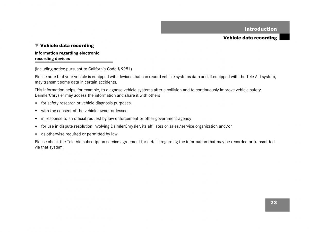 Mercedes Benz CL C216 owners manual / page 24