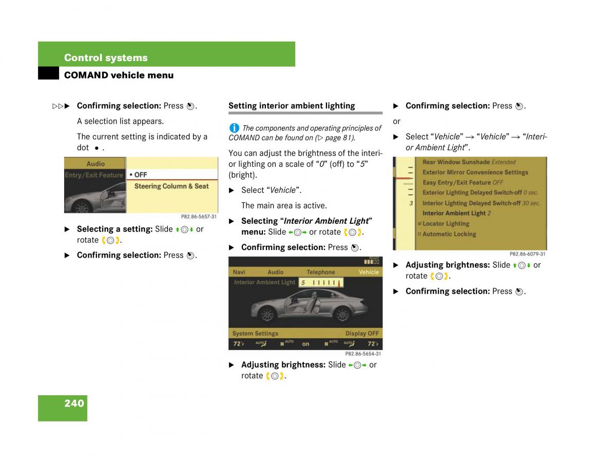 Mercedes Benz CL C216 owners manual / page 241