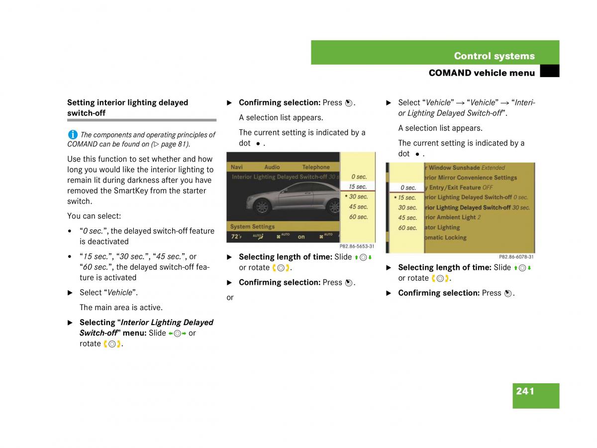 Mercedes Benz CL C216 owners manual / page 242