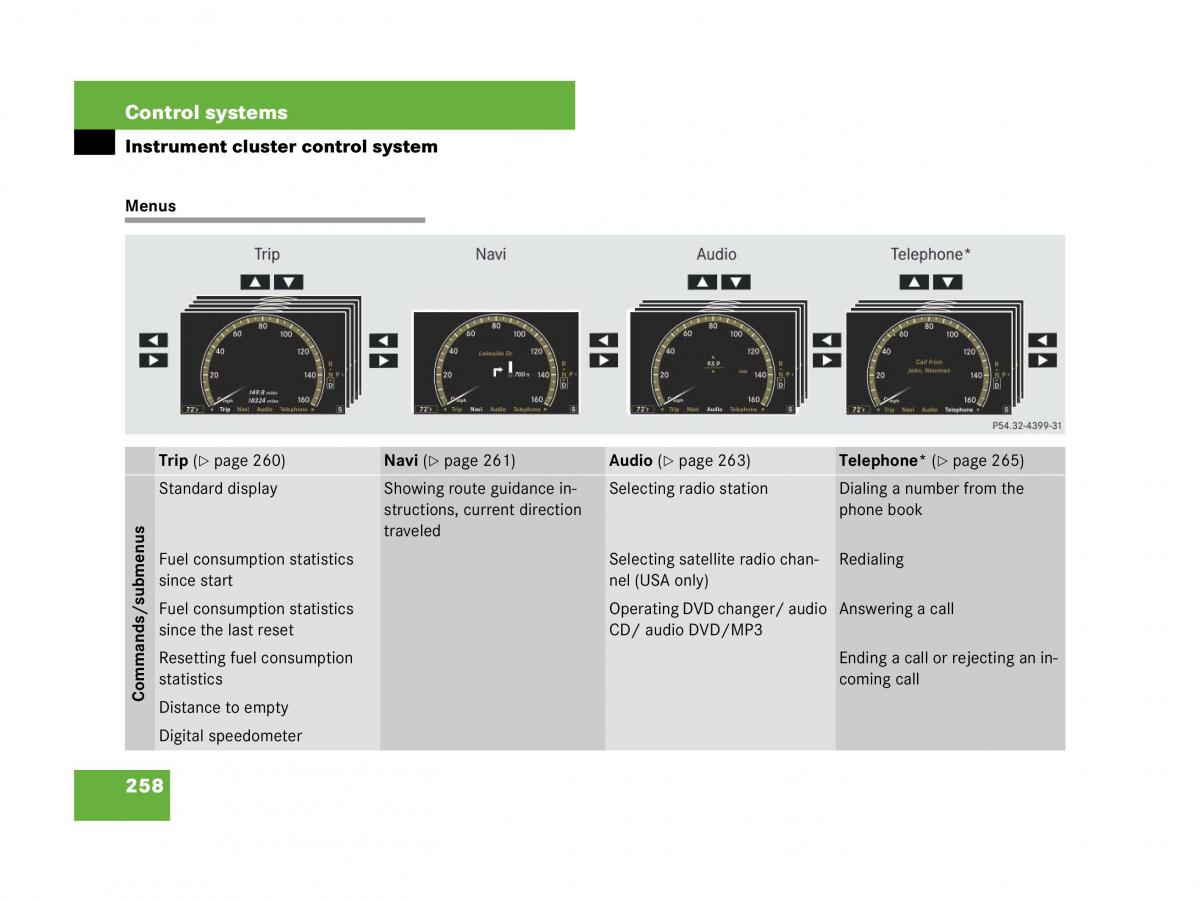 Mercedes Benz CL C216 owners manual / page 259