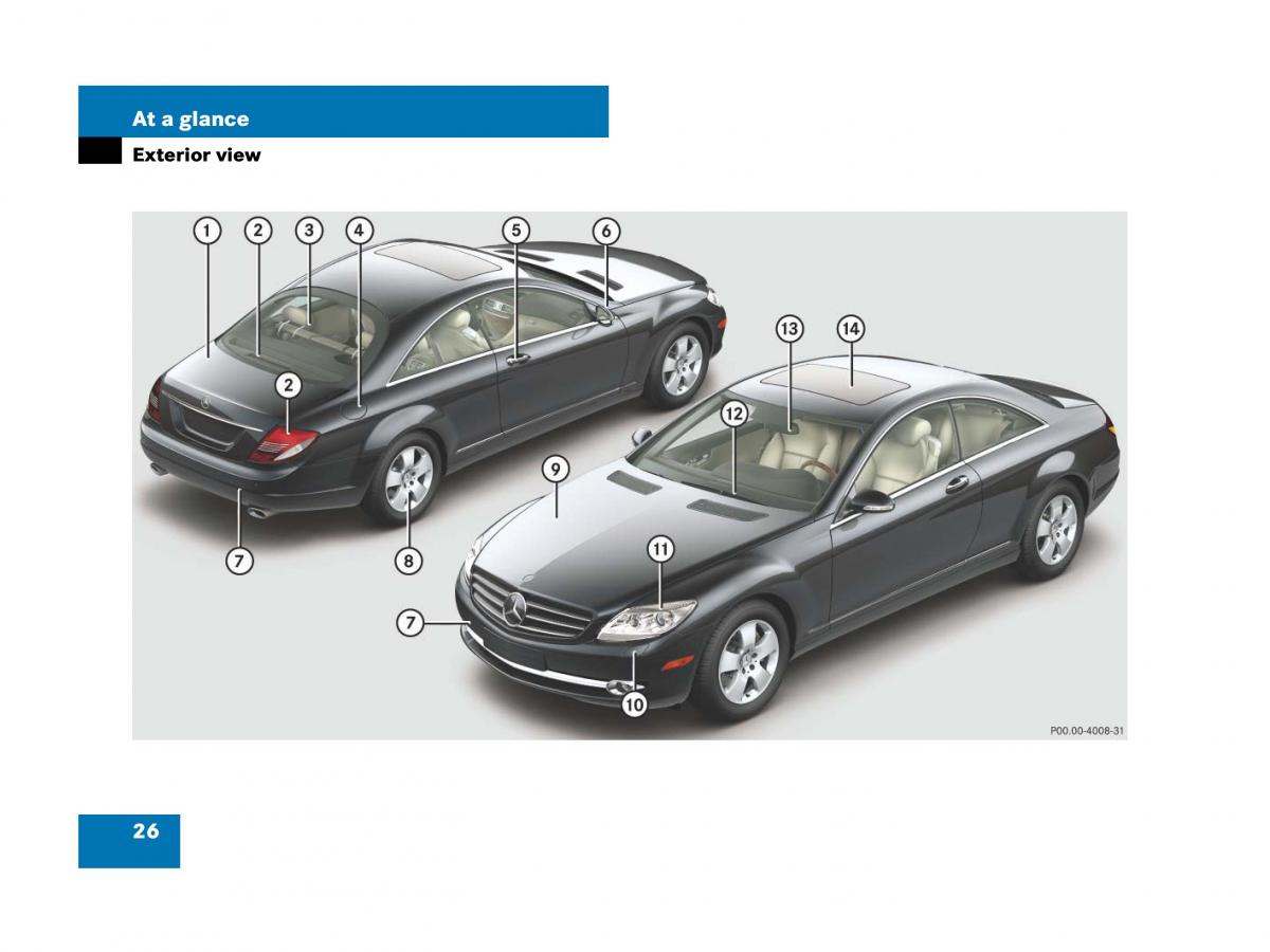 Mercedes Benz CL C216 owners manual / page 27