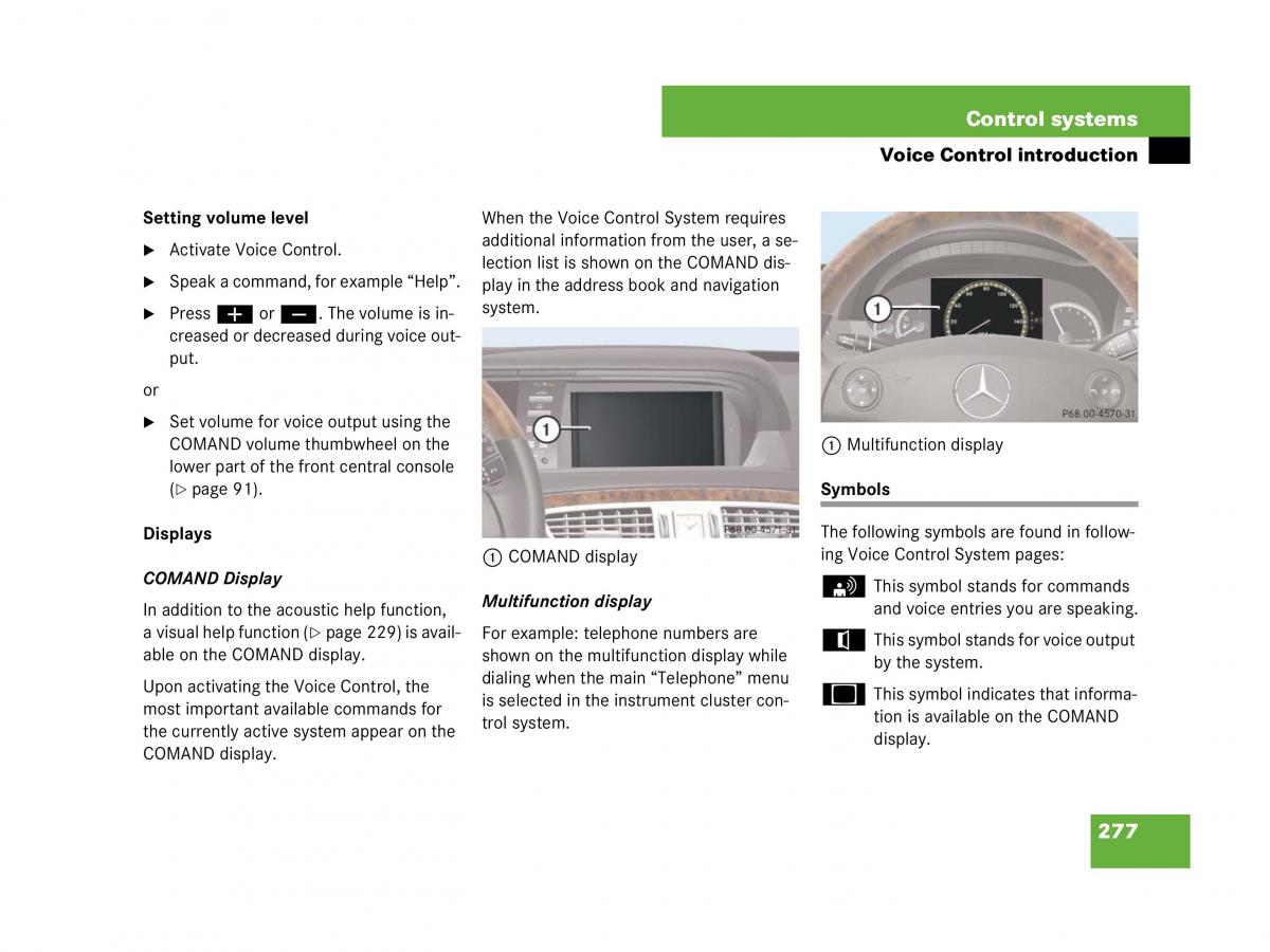 Mercedes Benz CL C216 owners manual / page 278