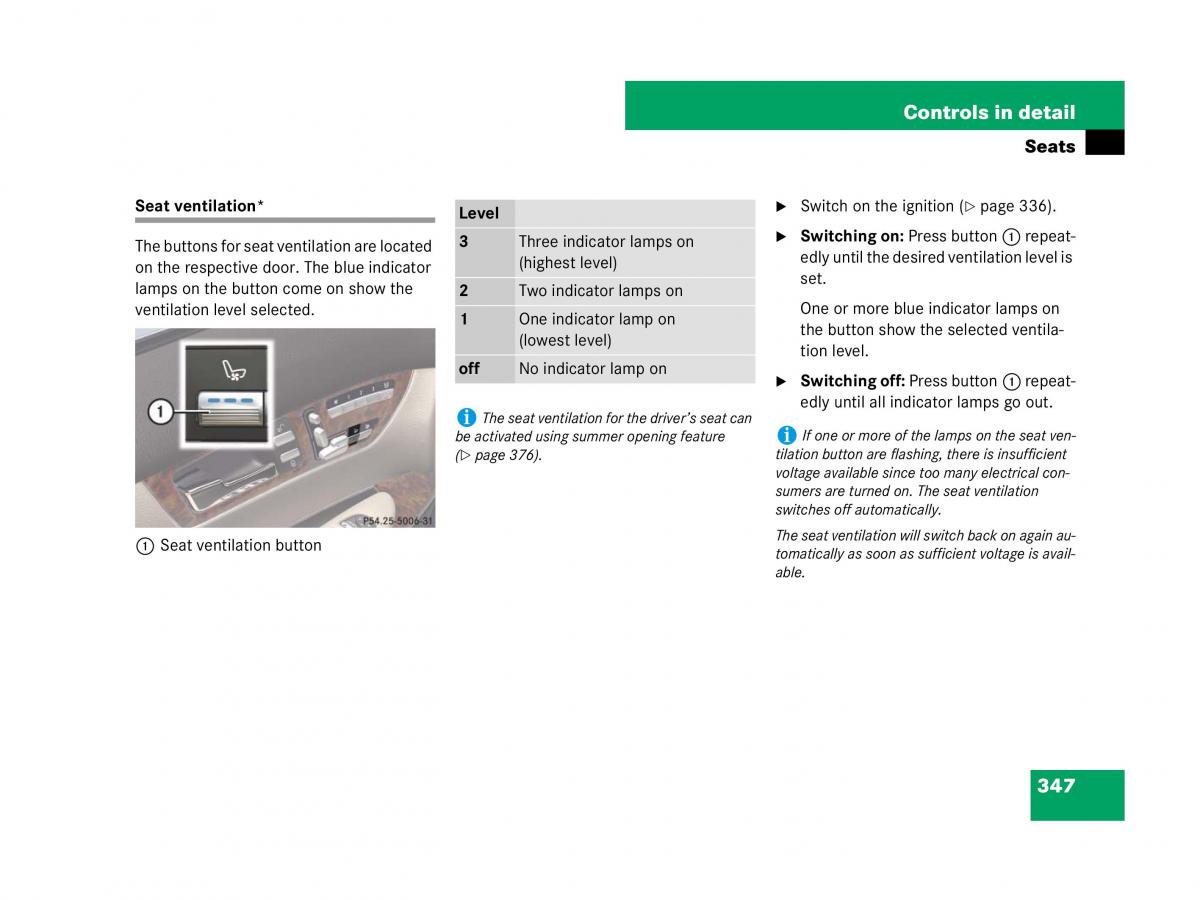 Mercedes Benz CL C216 owners manual / page 348