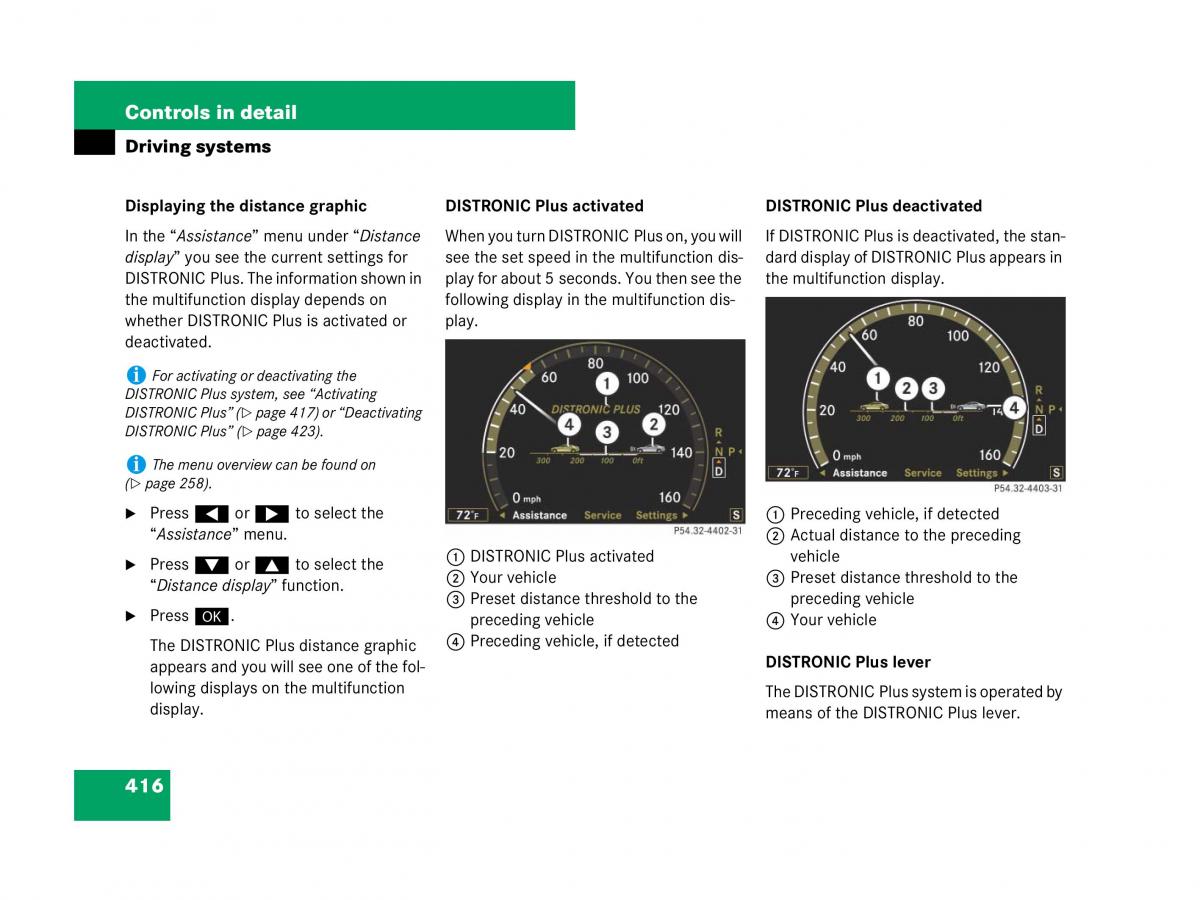 Mercedes Benz CL C216 owners manual / page 417