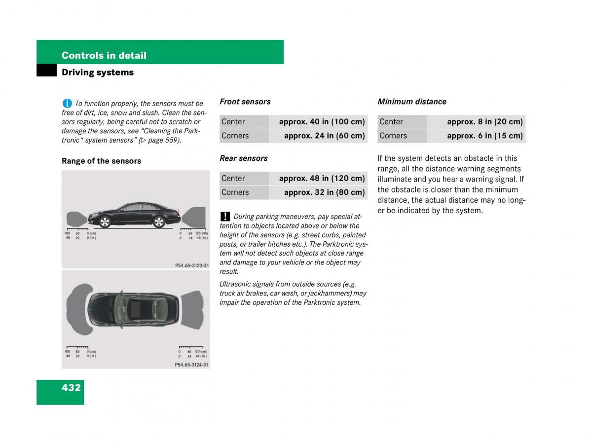 Mercedes Benz CL C216 owners manual / page 433