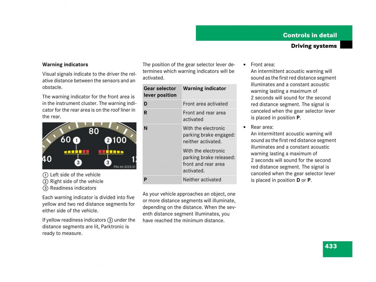 Mercedes Benz CL C216 owners manual / page 434