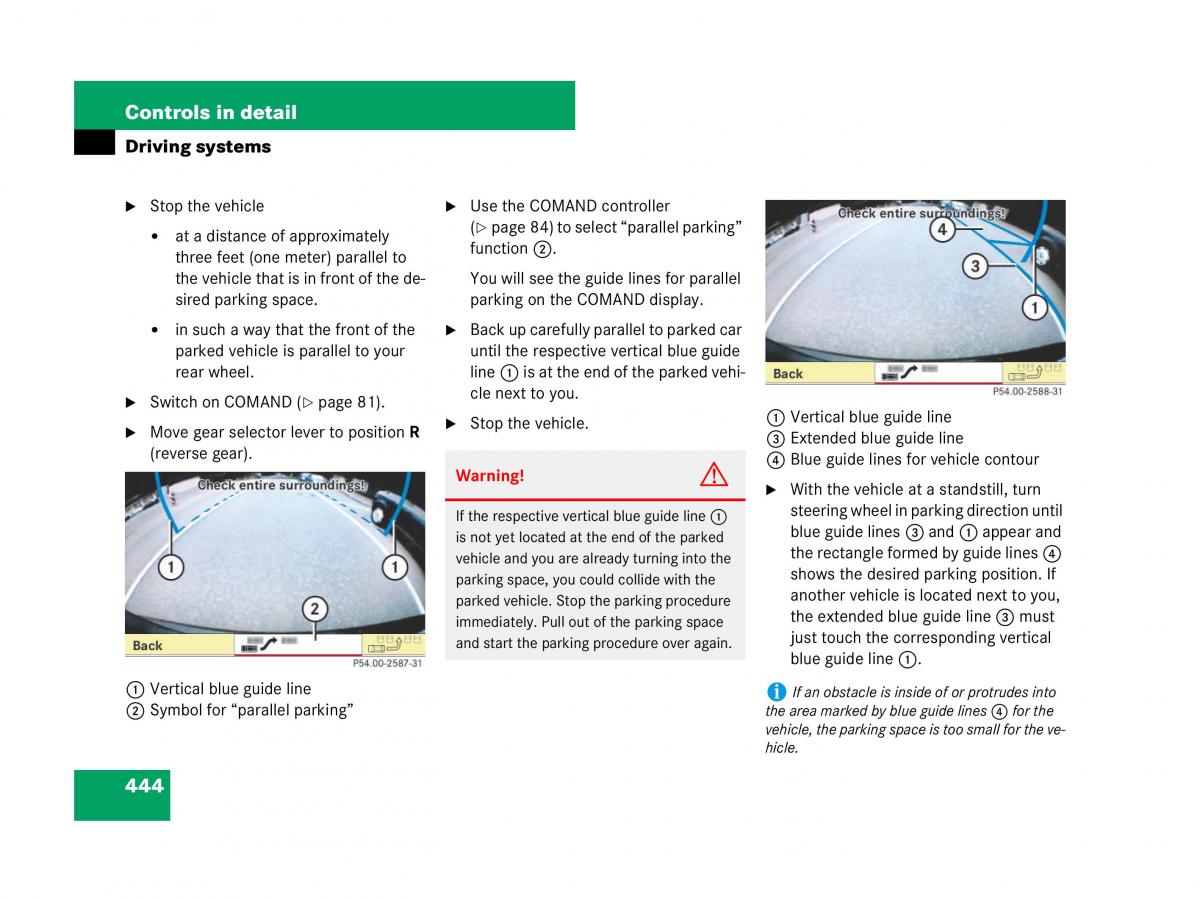 Mercedes Benz CL C216 owners manual / page 445