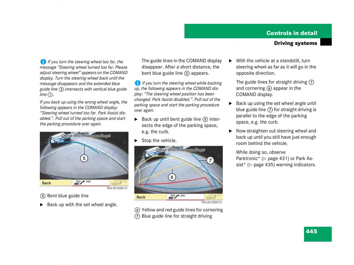 Mercedes Benz CL C216 owners manual / page 446