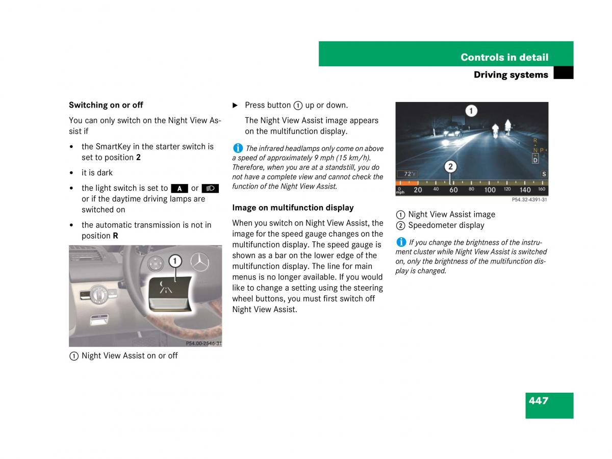 Mercedes Benz CL C216 owners manual / page 448