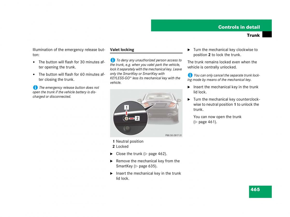 Mercedes Benz CL C216 owners manual / page 466