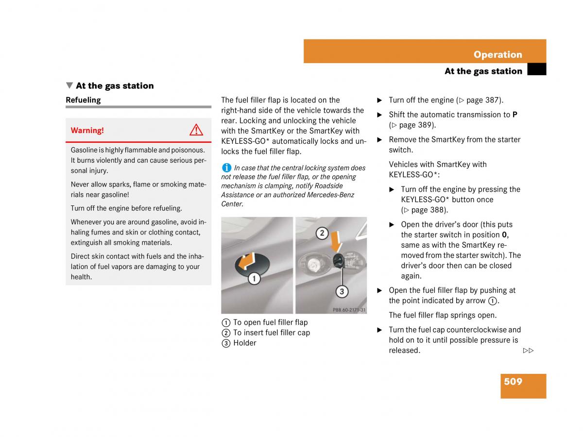 Mercedes Benz CL C216 owners manual / page 512