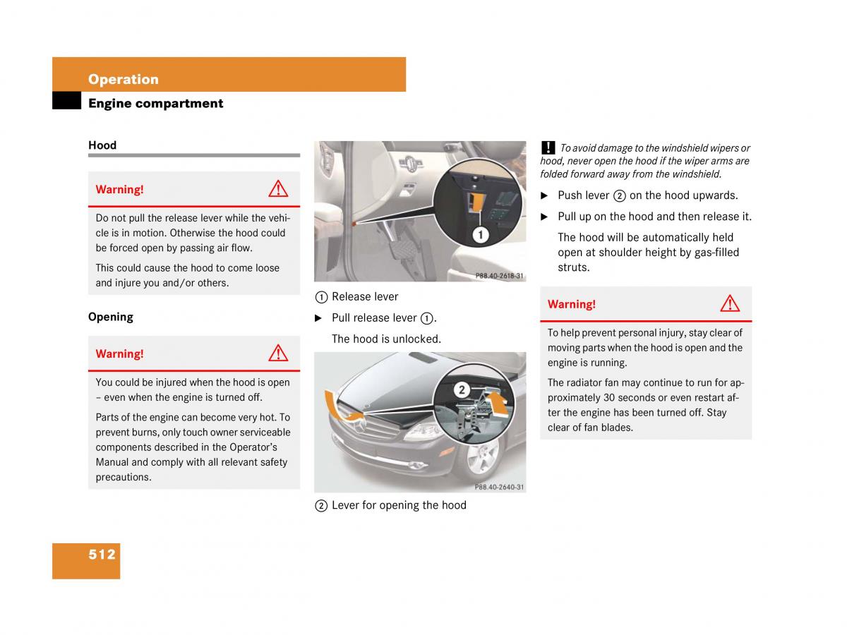 Mercedes Benz CL C216 owners manual / page 515