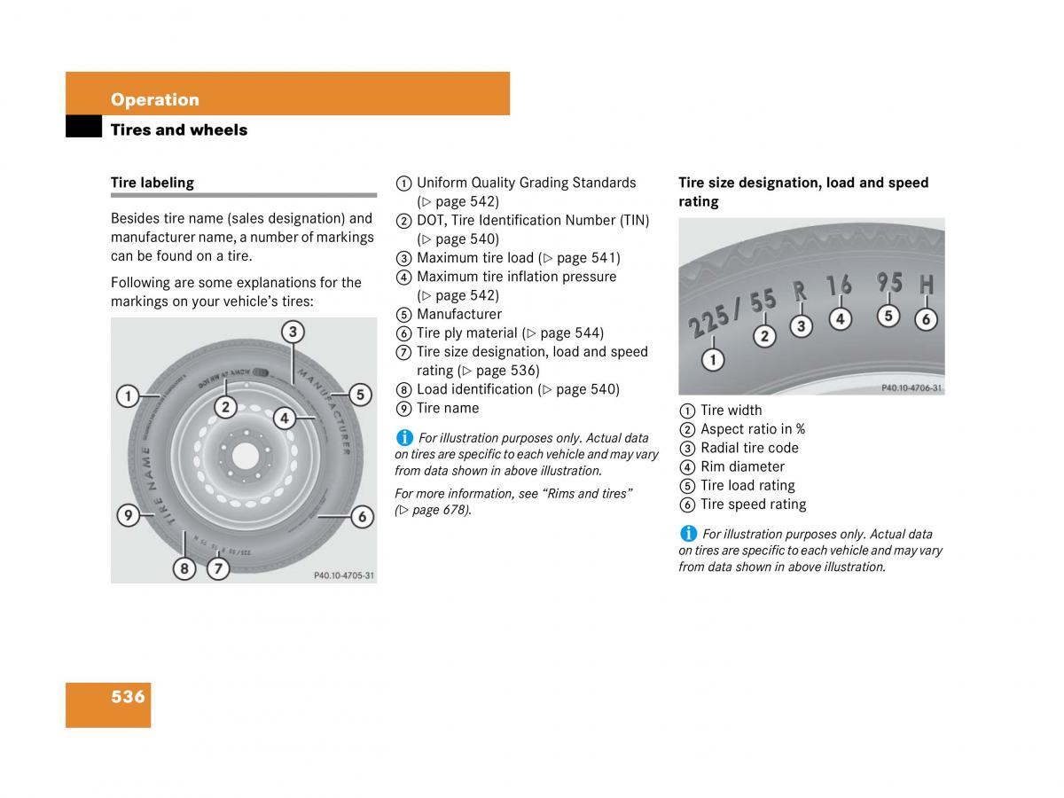 Mercedes Benz CL C216 owners manual / page 539