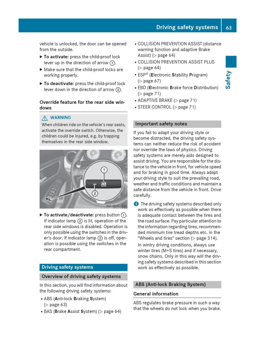 Mercedes Benz CLA C117 owners manual / page 65