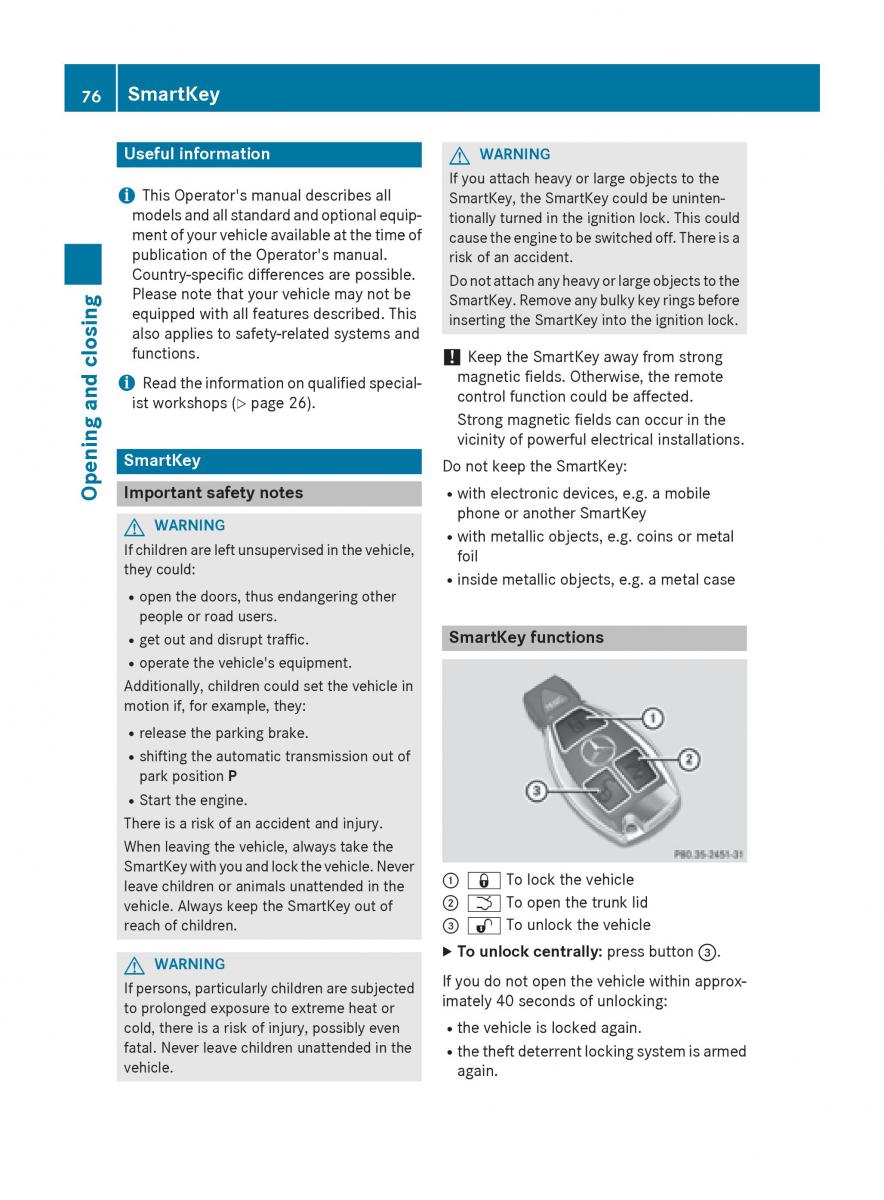 Mercedes Benz CLA C117 owners manual / page 78