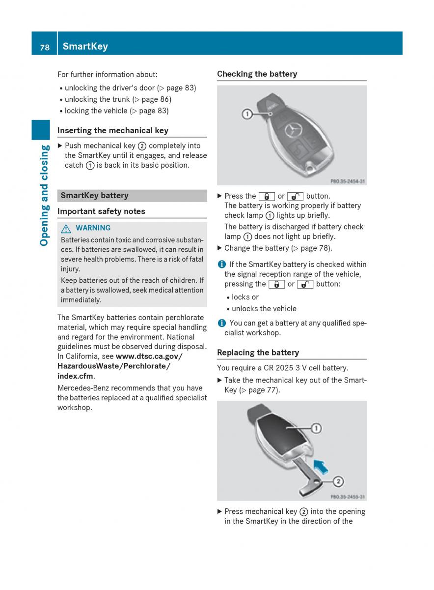 Mercedes Benz CLA C117 owners manual / page 80