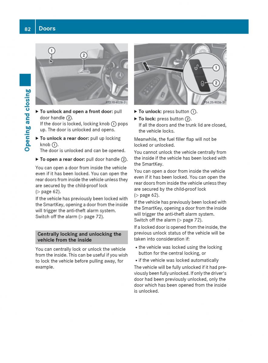 Mercedes Benz CLA C117 owners manual / page 84