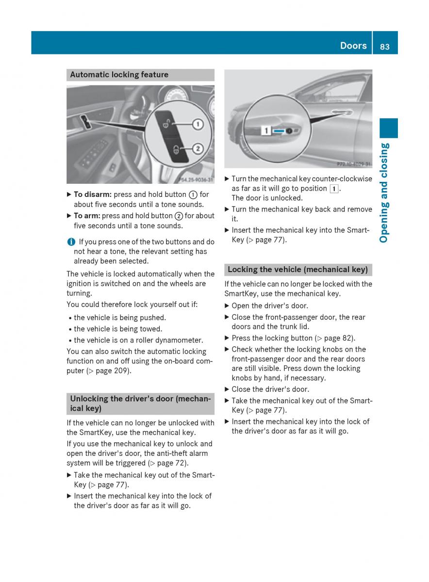 Mercedes Benz CLA C117 owners manual / page 85