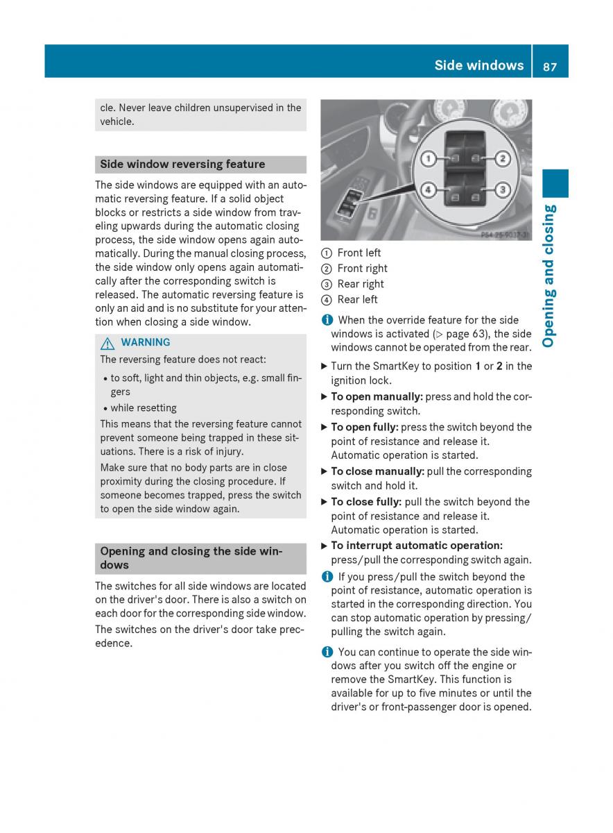 Mercedes Benz CLA C117 owners manual / page 89