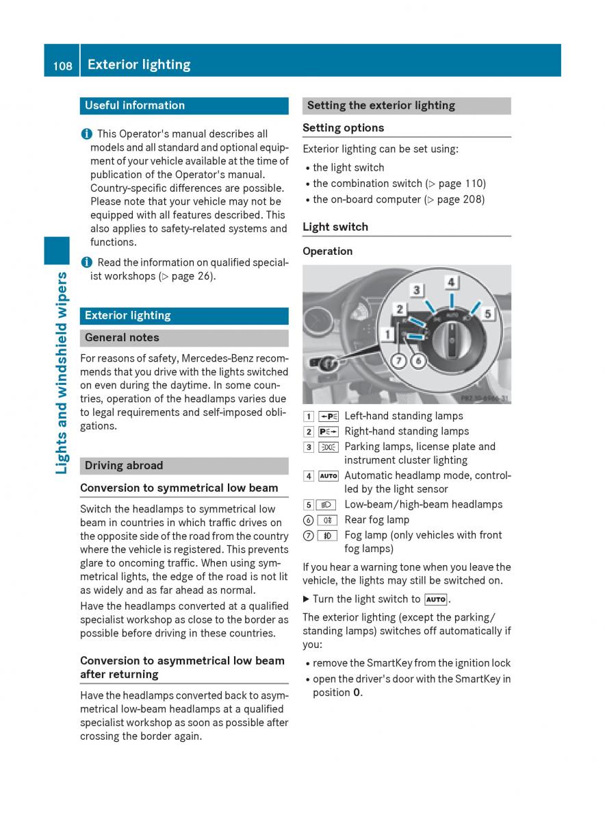 Mercedes Benz CLA C117 owners manual / page 110