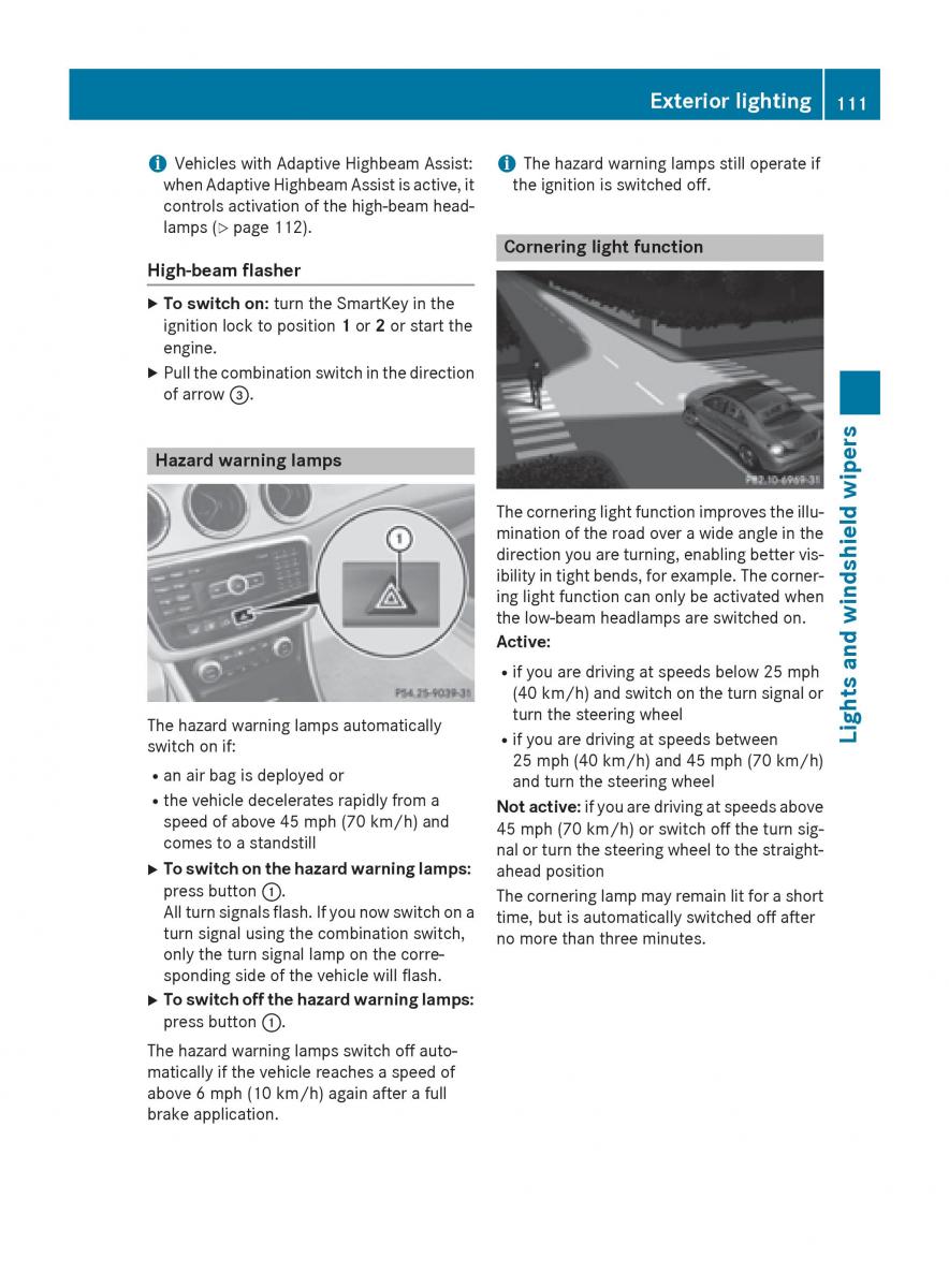 Mercedes Benz CLA C117 owners manual / page 113