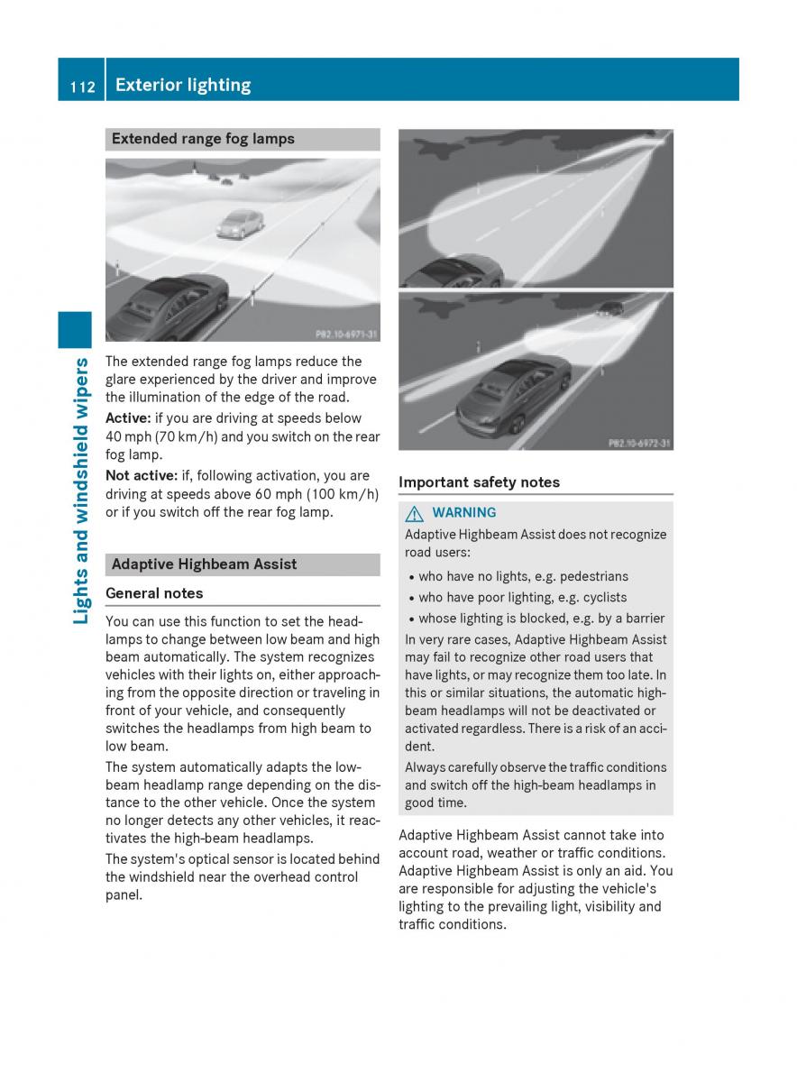 Mercedes Benz CLA C117 owners manual / page 114