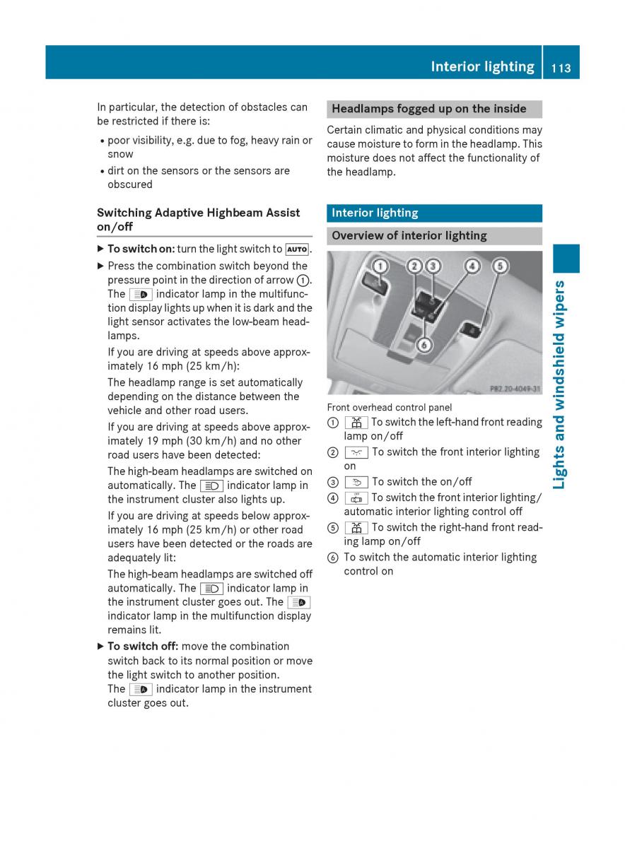 Mercedes Benz CLA C117 owners manual / page 115