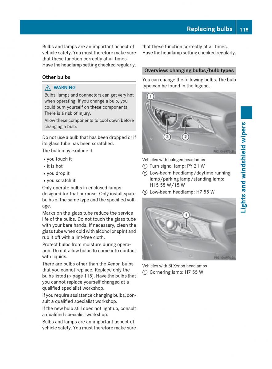 Mercedes Benz CLA C117 owners manual / page 117