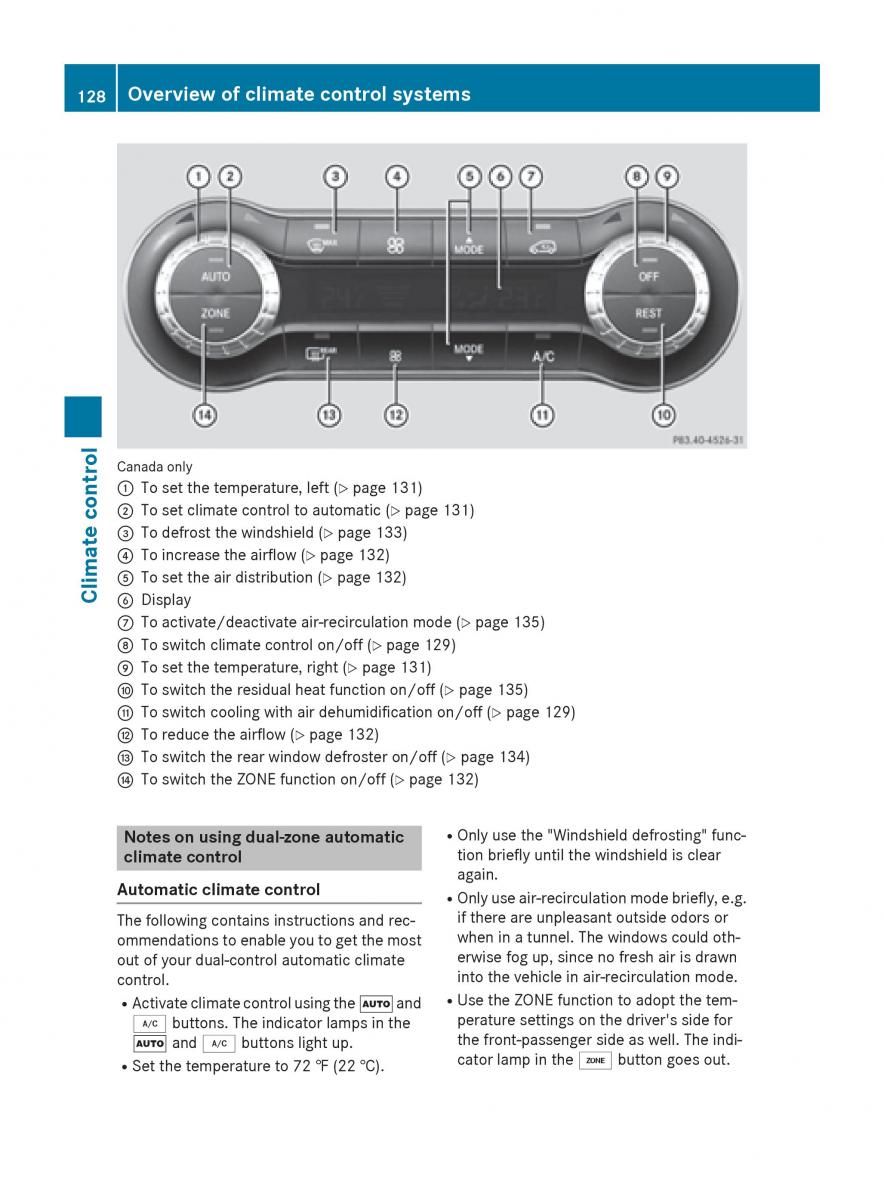 Mercedes Benz CLA C117 owners manual / page 130