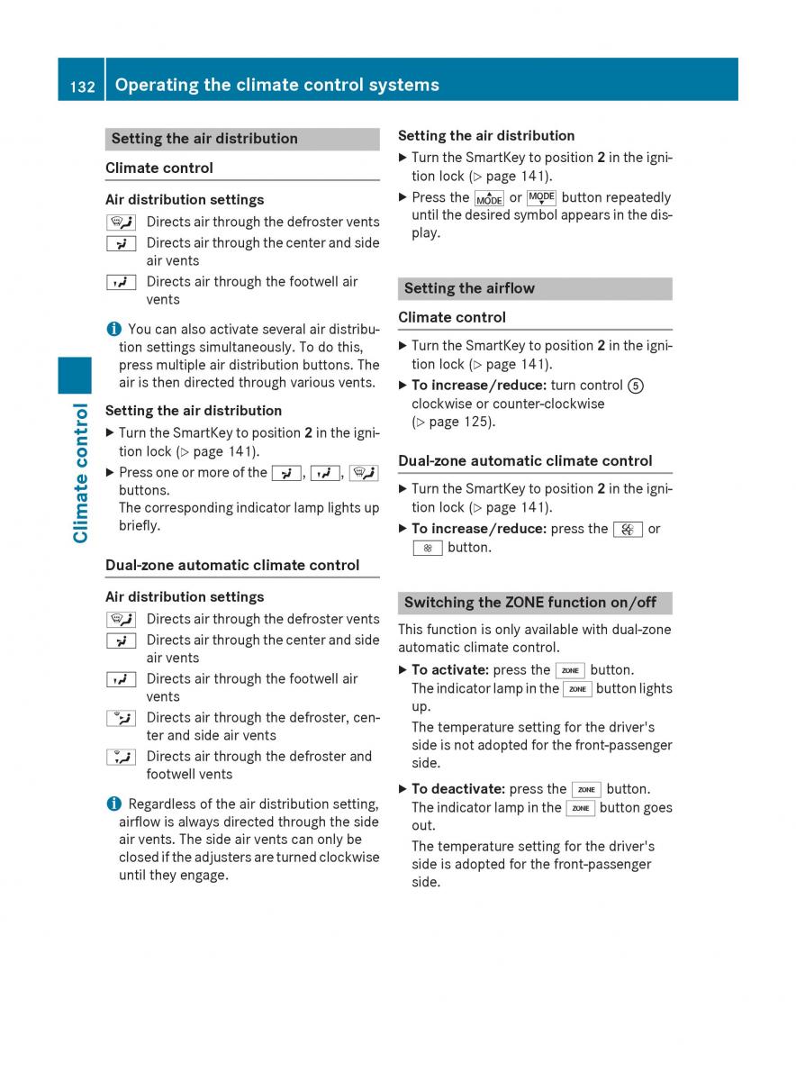 Mercedes Benz CLA C117 owners manual / page 134