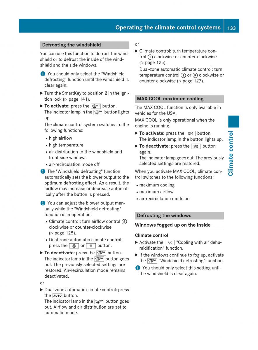 Mercedes Benz CLA C117 owners manual / page 135