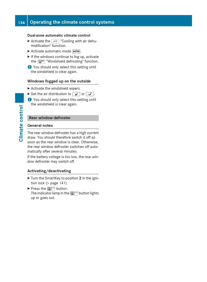 Mercedes Benz CLA C117 owners manual / page 136