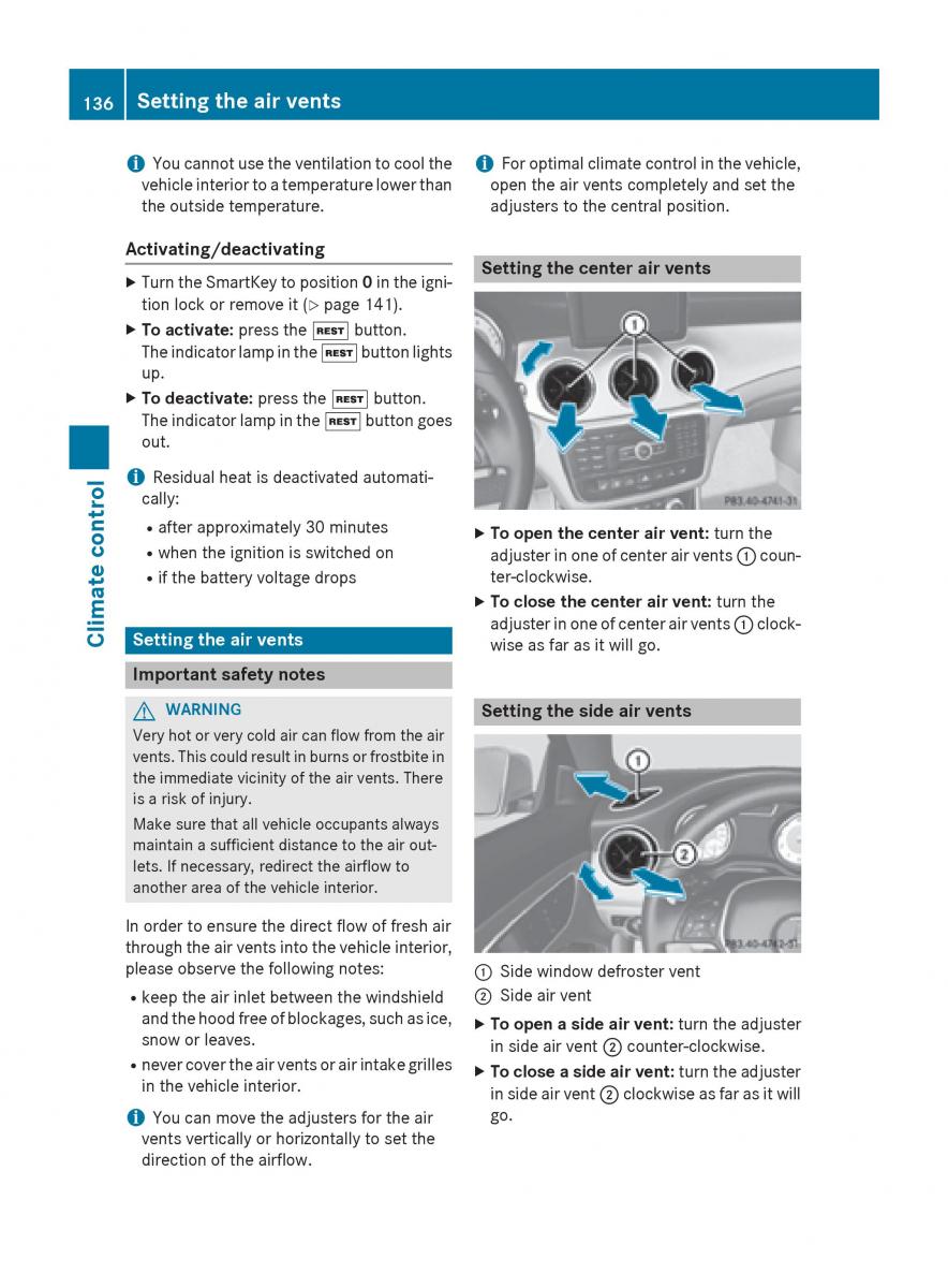 Mercedes Benz CLA C117 owners manual / page 138