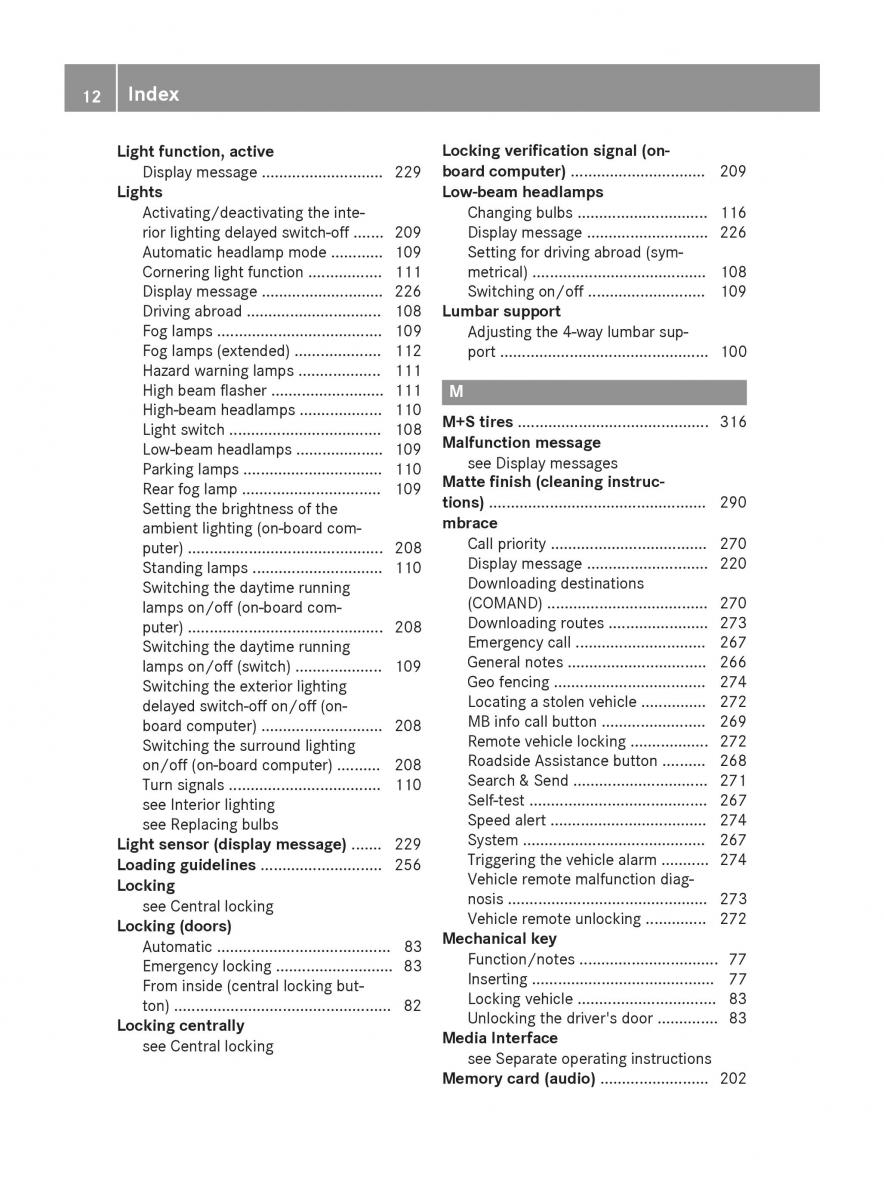 Mercedes Benz CLA C117 owners manual / page 14