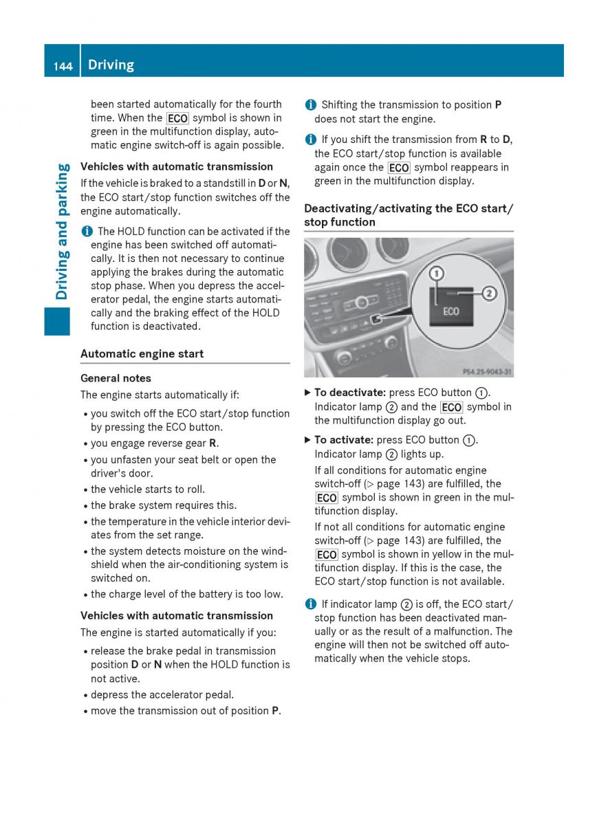 Mercedes Benz CLA C117 owners manual / page 146