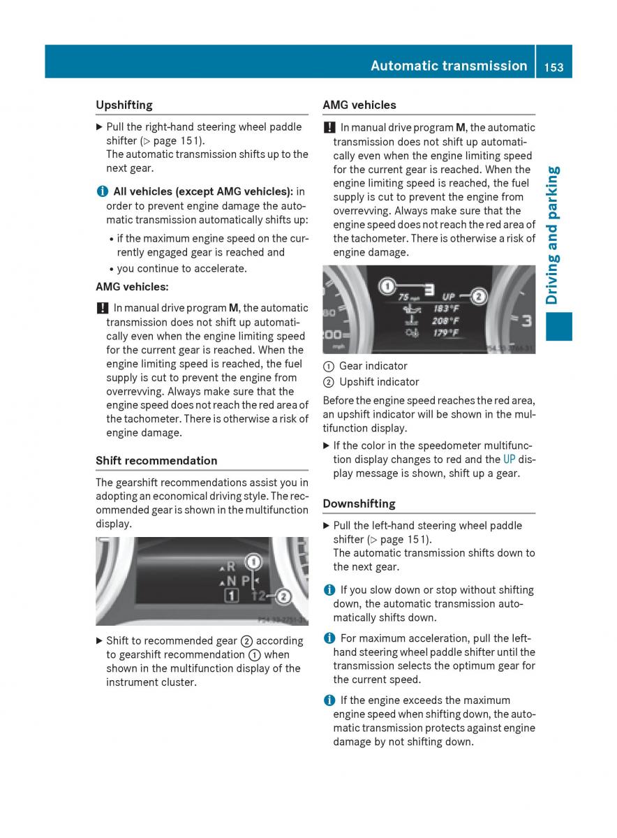 Mercedes Benz CLA C117 owners manual / page 155