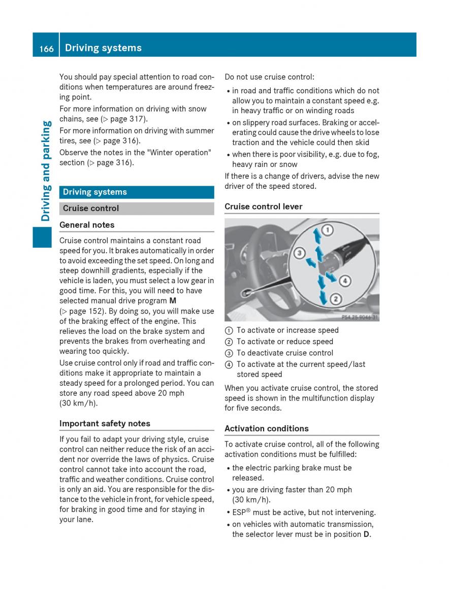 Mercedes Benz CLA C117 owners manual / page 168