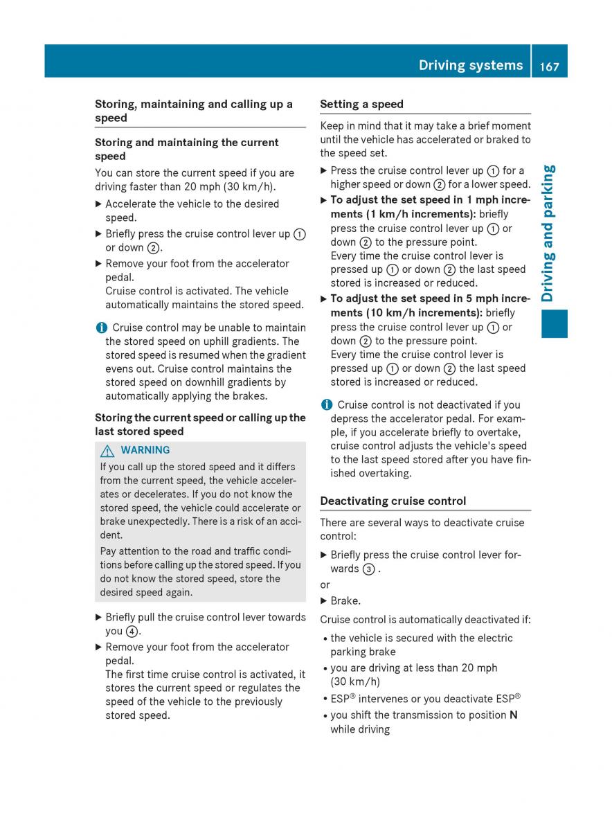 Mercedes Benz CLA C117 owners manual / page 169