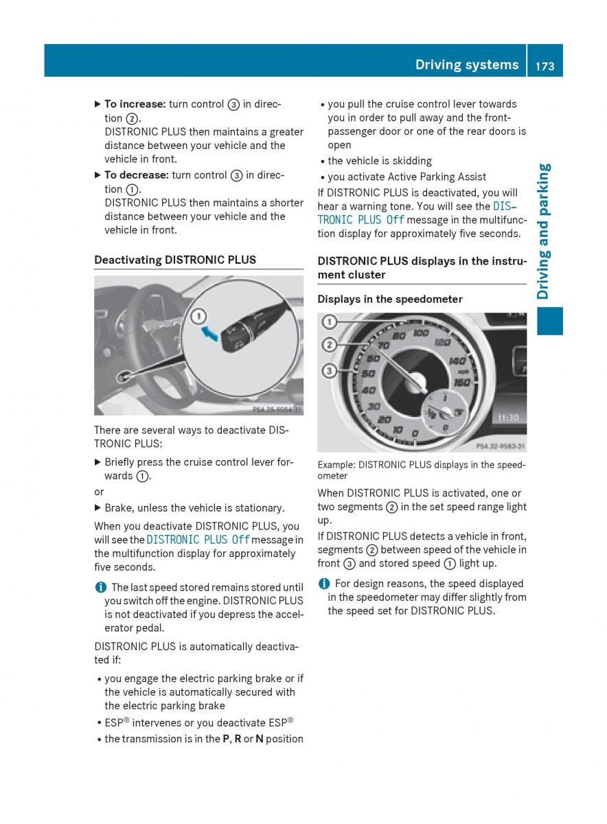 Mercedes Benz CLA C117 owners manual / page 175