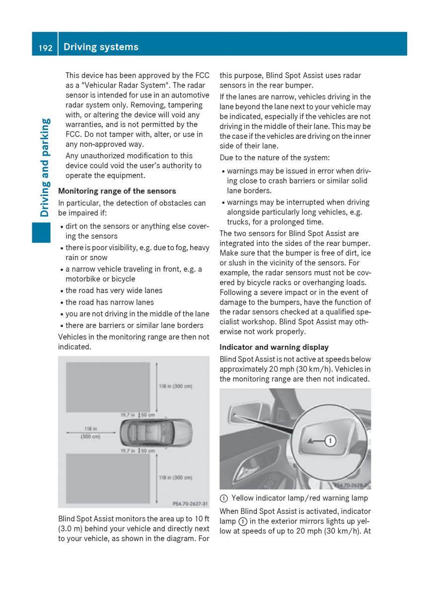 Mercedes Benz CLA C117 owners manual / page 194